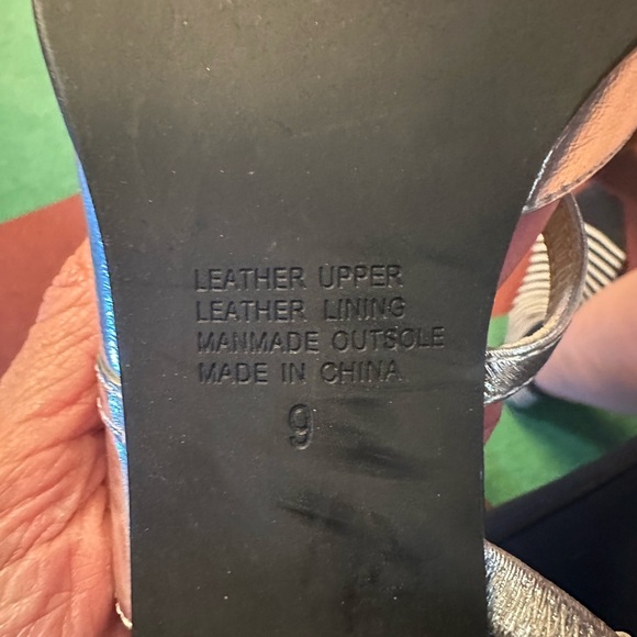 Intentionally Blank silver square-heel square-toe slingback - Picture 7 of 7